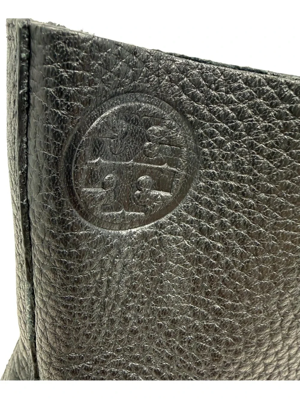 Tory Burch Womens Size 10.5M Black Leather Chelsea Ankle Boots Round Toe Pull-On